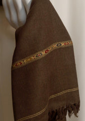 Men Shawls - Wool Shawls - D#207 - CH Brown