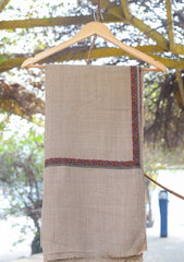 Pashmina Emboridered Shawl D - 126 - L Brown