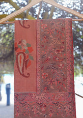 Pure Pashmina Kaani Jamawar Shawl D - 32D - B Peach