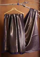 Silk Zari Jamawar Shawl D#03 - Purple