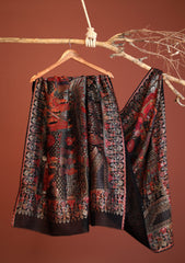 Pashmina Zari Jamawar Shawl D - 26 - Black