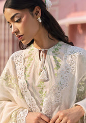 Lawn - Cross Stitch - Unstitched Premium 25 - GREEN TRELLIS