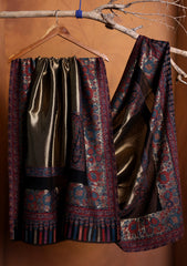 Pashmina Zari Jamawar Shawl D#03 - Black