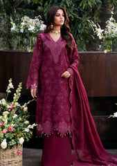 Lawn - Naqsh - Chikankari Festive 26 - D#00203 - Twilight Orchid