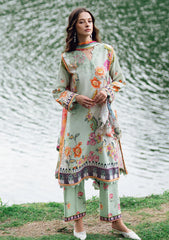 Lawn - Roheenaz - Garden Veil - Printed 25 - RGV#05-A - Crimson Whisper