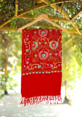 Ari Work Pashmina Scarf D - 17 - Red