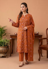 Winter - Rubaaiyat - Pashmina Embroidered 26 - D#04 - Rust