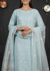 Formals - Riwaj - Fancy 26 - Ari & Mukesh Work - 2 Pcs - D#01 - Ferozi