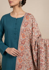 Winter - Riwaj - Pashmina Kani Jamawar 3 Pcs Suit - D#01 - Z Skin