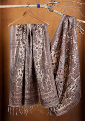 Pashmina Zari Jamawar Shawl D#27 - Brown