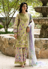 Lawn - Elaf Premium - Signature Embroidered 26 - Vol II - ESG#08A - OLIVIA