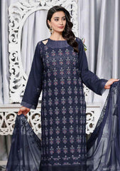 Lawn - Meemsey - Eid Luxury - Vol 02 - Gul Posh - Blue