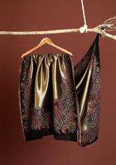 Pashmina Zari Jamawar Shawl D - 66 - Black