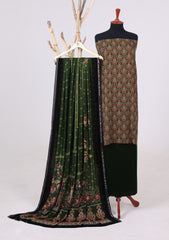 Winter - Riwaj - Velvet Suit - Printed Edit - D#26 - Green