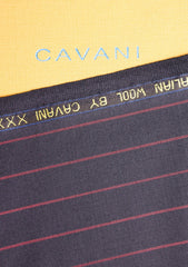 Cavani Four Season Wool Selvage Broad Stripe - Black