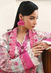 Lawn - Roheenaz - Eclat Garden - Printed 26 - RUNSS#510 - Coral Hibiscus