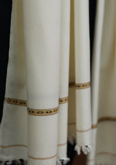 Men Shawls - Wool Shawls - D#01 - Off White