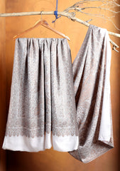 Pashmina Jamawar Shawl D#159 - S Grey