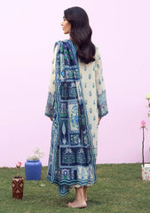 Lawn - Sahar - Mirha 26 - SS1-26-05 - Indigo Cream Folk
