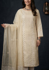 Formals - Riwaj - Fancy 26 - Ari & Mukesh Work - 2 Pcs - D#01 - Skin 3
