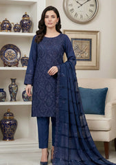 Winter - Meemsey - Koh e Noor - Chikankari Dhanak 25 - D#225 - N Blue