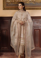 Lawn - Sahar - Festive Chikankari - CK-25-V1-10 - Bronzed Beige
