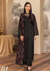 Lawn - Humdum - Elegant - Chikankari Unstitch - HEC25#01