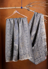 Pashmina Zari Jamawar Shawl D#217 - Grey