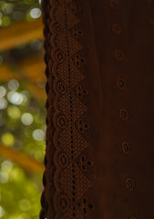 Lawn Embroidered Shawl D - 32 - Ch Brown
