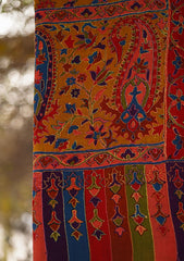 Pure Pashmina Qalamkari Shawl D - 05 - G Mustard