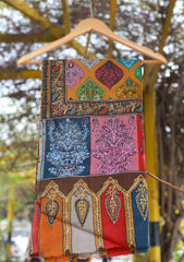Pure Pashmina Qalamkari Shawl D - 09B - Multi
