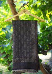 Pure Pashmina Kaani Jamawar Shawl D - 82 - Black