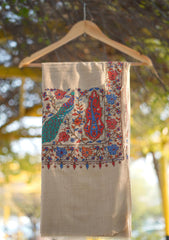 Pashmina Emboridered Shawl D - 74 - L Brown