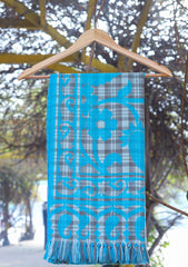 Pure Pashmina Kaani Jamawar Shawl D - 28B - Ferozi