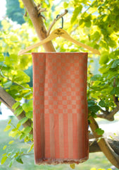 Pashmina Check Shawl D - 05 - Golden Rust