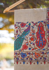 Pashmina Emboridered Shawl D - 74 - L Brown