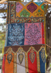 Pure Pashmina Qalamkari Shawl D - 09B - Multi