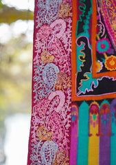 Pure Pashmina Qalamkari Shawl D - 02 - Multi