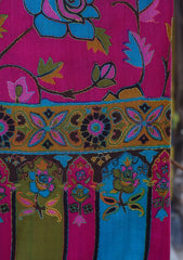 Pure Pashmina Qalamkari Shawl D - 32B - Magenta