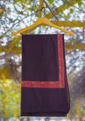 Pashmina Emboridered Shawl D - 64J - Chocolate