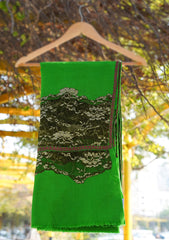 Pashmina Patch Work Shawl D - 12 - Parrot