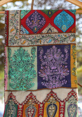 Pure Pashmina Qalamkari Shawl D - 09 - Multi
