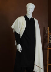 Men Shawls - Wool Shawls - D#04 - Off White