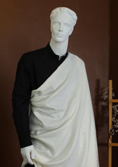 Men Shawls - Wool Shawls - D#04 - Off White