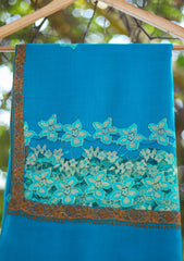 Pashmina Patch Work Shawl D - 14 - Ferozi