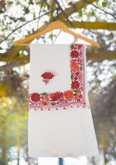 Pashmina Ari Work Shawl D - 116 - Off White