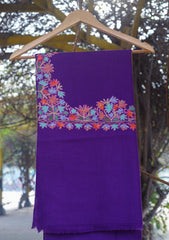 Pashmina Ari Work Shawl D - 111 - Purple