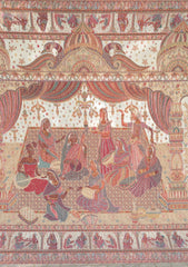 Pure Pashmina Kaani Jamawar Shawl D - 76 - Cream