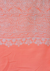 Pashmina Ari Work Shawl D - 104 - Peach