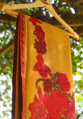 Pure Pashmina Kaani Jamawar Shawl D - 63 - Golden